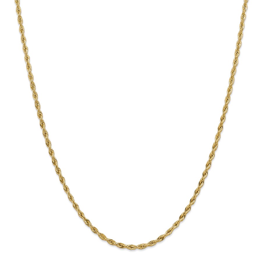 14k Yellow Gold 3.0 mm Semi-Solid Rope Chain - 22 in.
