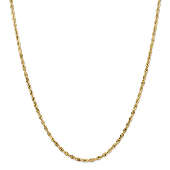 14k Yellow Gold 3.0 mm Semi-Solid Rope Chain - 22 in. 14k Yellow Gold 3.0 mm Semi-Solid Rope Chain - 22 in.