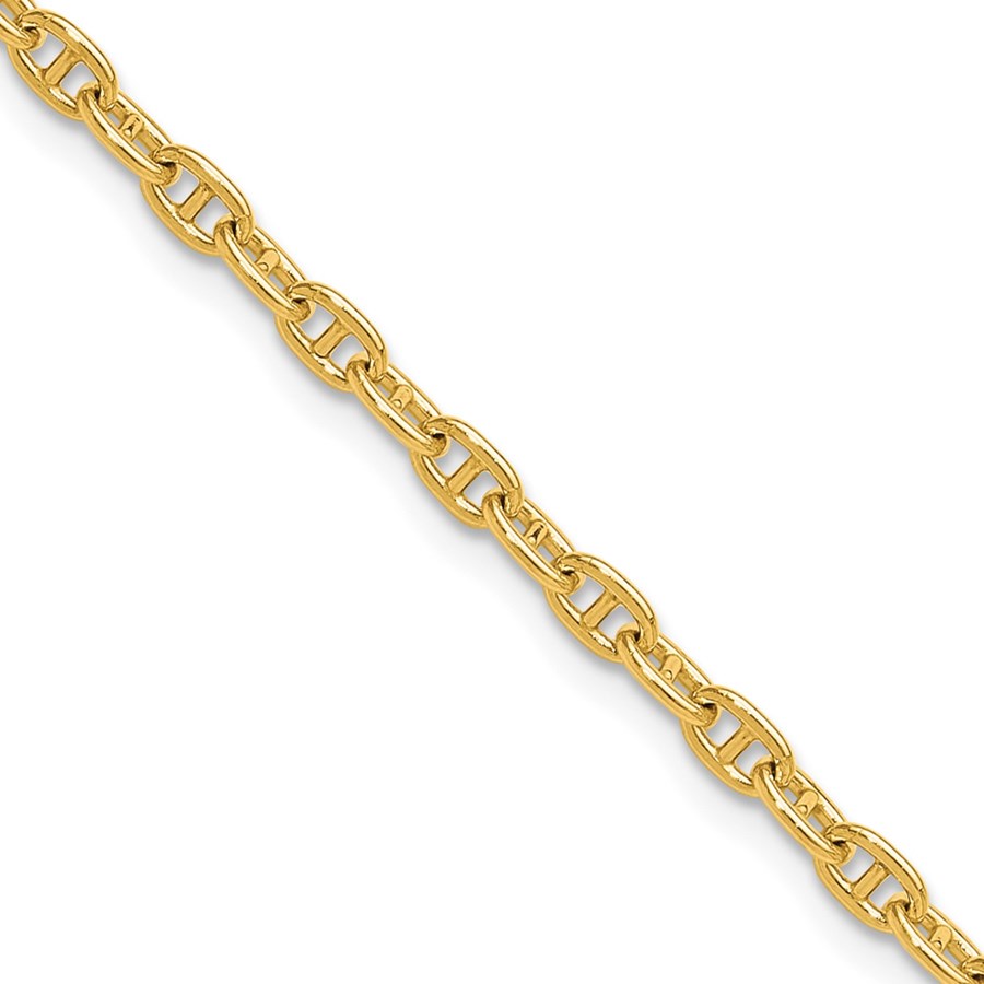 14K Yellow Gold 3.0mm Mariners Link Chain - 24 in.