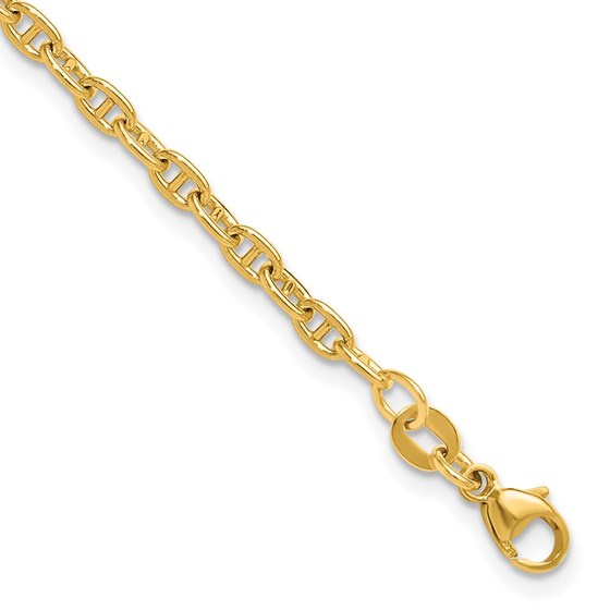 14K Yellow Gold 3.0mm Mariners Link Chain - 8 in.