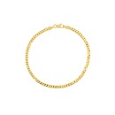 14K Yellow Gold 3.1 mm Cuban Chain Bracelet W Lobster - 7.25 in.