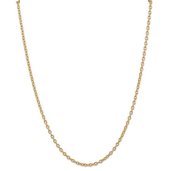 14k Yellow Gold 3.2 mm Cable Chain - 22 in. 14k Yellow Gold 3.2 mm Cable Chain - 22 in.