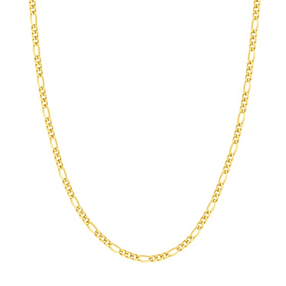 14K Yellow Gold 3.2 mm Figaro Chain w/ Lobster Clasp - 16 in.