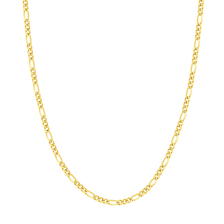 14K Yellow Gold 3.2 mm Figaro Chain w/ Lobster Clasp - 24 in.