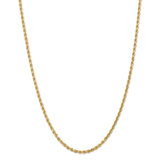 14k Yellow Gold 3.20 mm Diamond Cut Rope Chain - 28 in. 14k Yellow Gold 3.20 mm Diamond Cut Rope Chain - 28 in.
