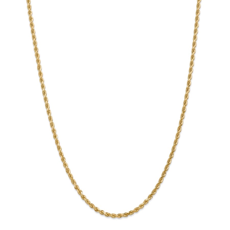 14k Yellow Gold 3.20 mm Diamond Cut Rope Chain - 36 in.