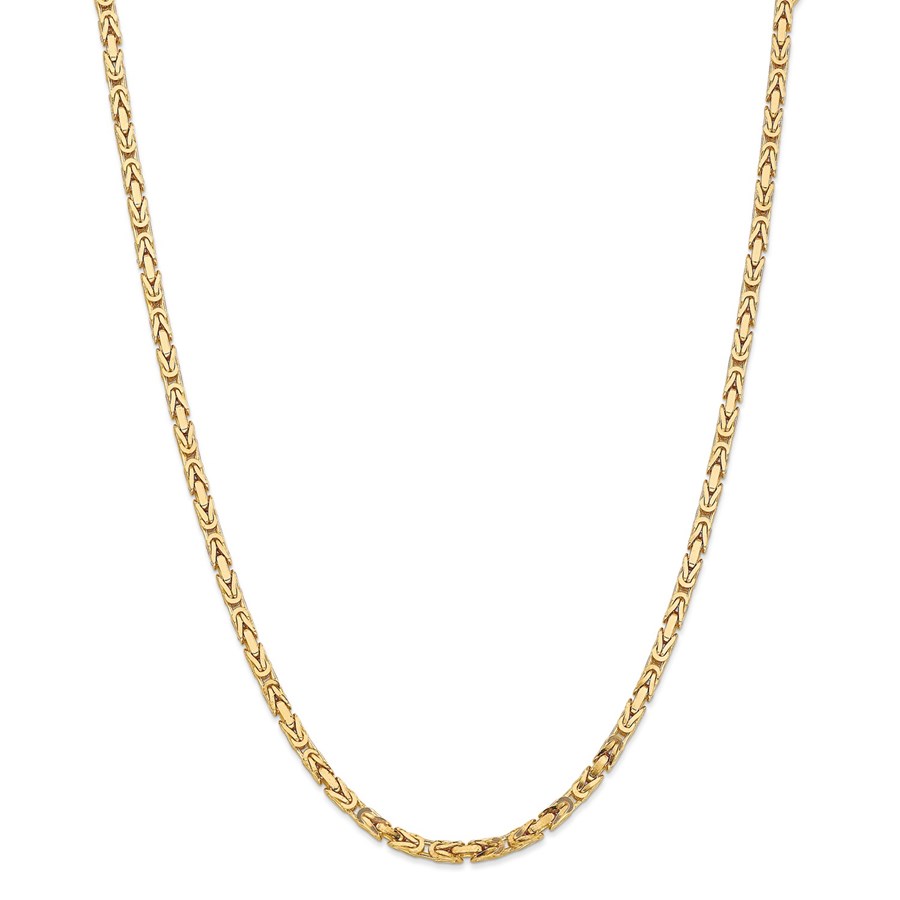 14k Yellow Gold 3.25 mm Byzantine Chain - 22 in.