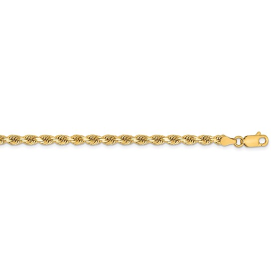 14k Yellow Gold 3.25 mm Diamond Cut Rope Chain - 18 in. 14k Yellow Gold 3.25 mm Diamond Cut Rope Chain - 18 in.
