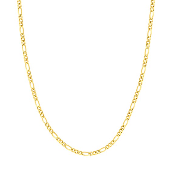 14K Yellow Gold 3.2mm Concave Link Figaro Chain - 20 in. 14K Yellow Gold 3.2mm Concave Link Figaro Chain - 20 in.