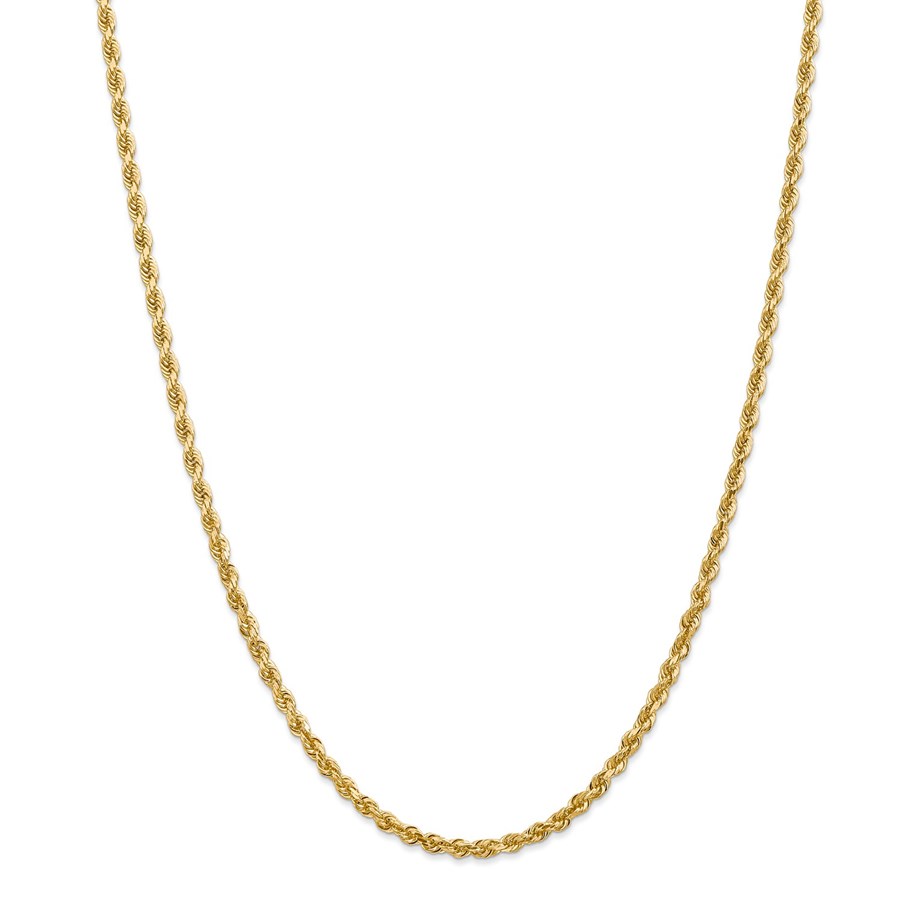 14k Yellow Gold 3.35 mm Diamond Cut Quadruple Rope Chain - 26 in.