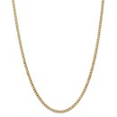 14k Yellow Gold 3.35 mm Semi-Solid Curb Link Chain - 28 in.