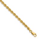14K Yellow Gold 3.3mm Regular Rope Chain - 9 in.