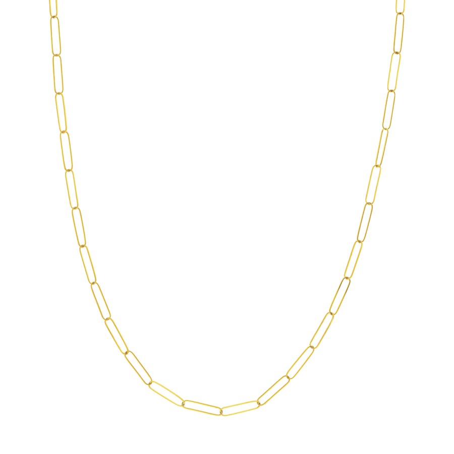 14K Yellow Gold 3.4 mm Fancy Chain w/ Lobster Clasp - 24 in.