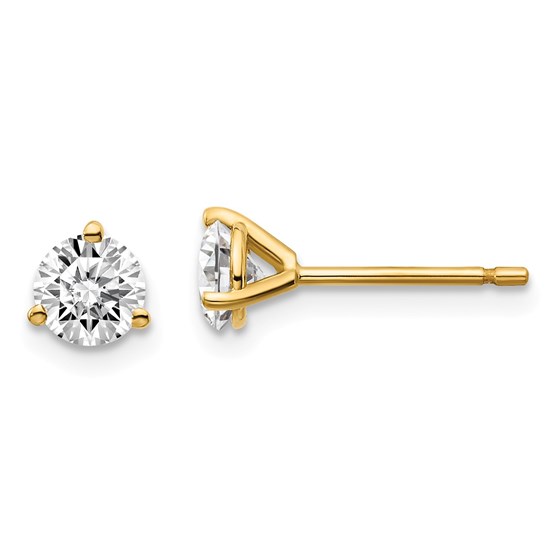 14k Yellow Gold 3/4ct Cert Lab Grown Diamond 3-Prong Earring 14k Yellow Gold 3/4ct Cert Lab Grown Diamond 3-Prong Earring