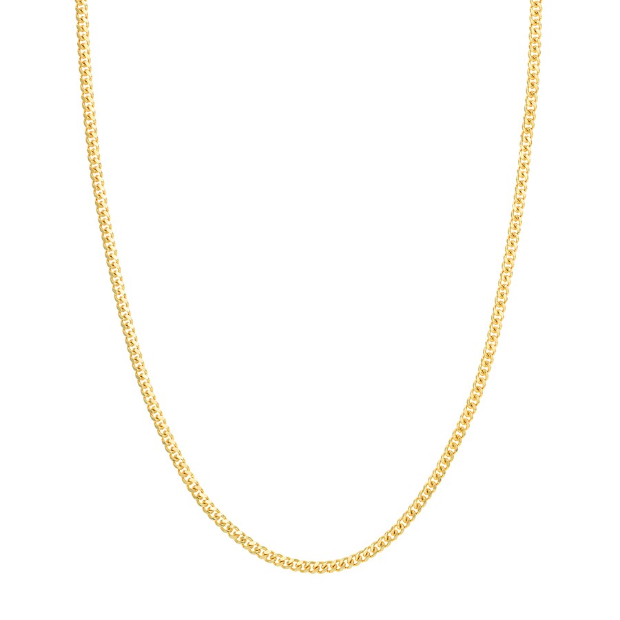 14K Yellow Gold 3.5 mm Curb Chain w/ Lobster Clasp - 18 in.