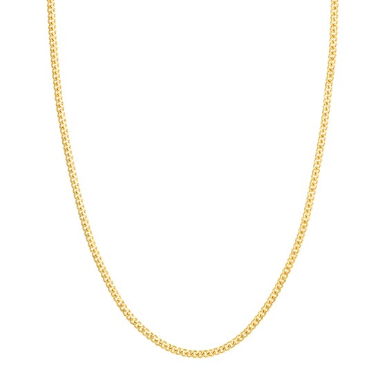 14K Yellow Gold 3.5 mm Curb Chain w/ Lobster Clasp - 18 in.