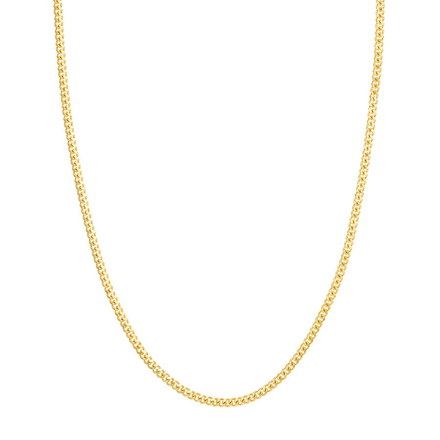 14K Yellow Gold 3.5 mm Curb Chain w/ Lobster Clasp - 20 in.