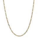 14k Yellow Gold 3.5 mm Semi-Solid Figaro Chain - 22 in.