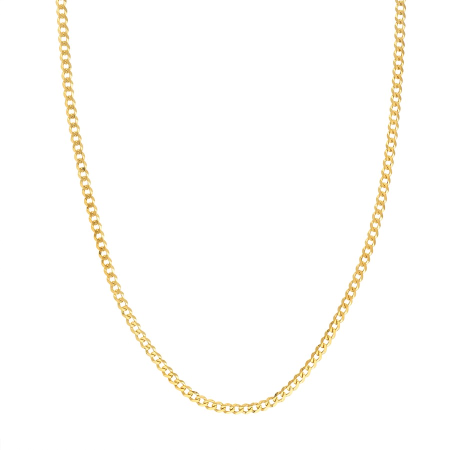 14K Yellow Gold 3.7 mm Cuban Chain w/ Lobster Clasp - 22 in.