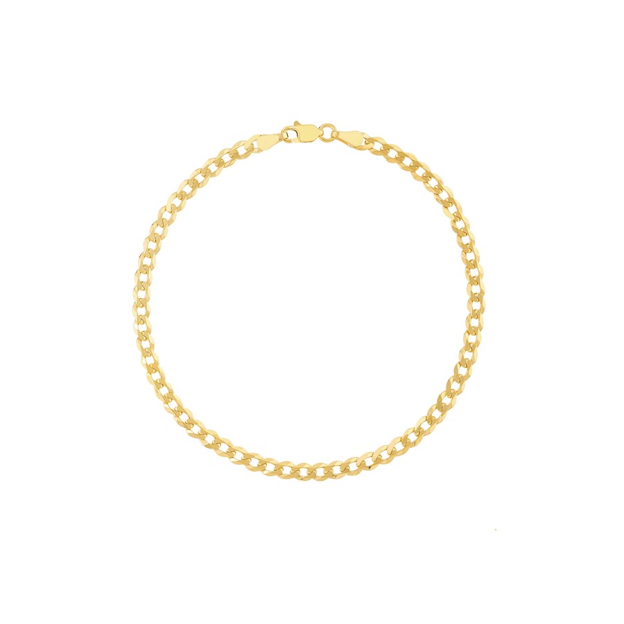 14K Yellow Gold 3.7 mm Cuban Chain w/ Lobster Clasp - 8 in.