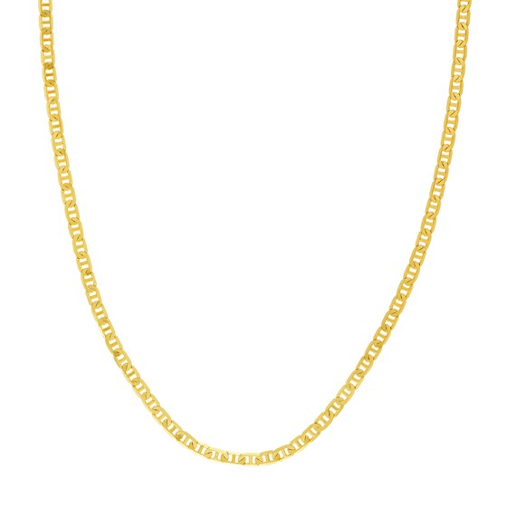 14K Yellow Gold 3.7 mm Mariner Chain w/ Lobster Clasp - 20 in.