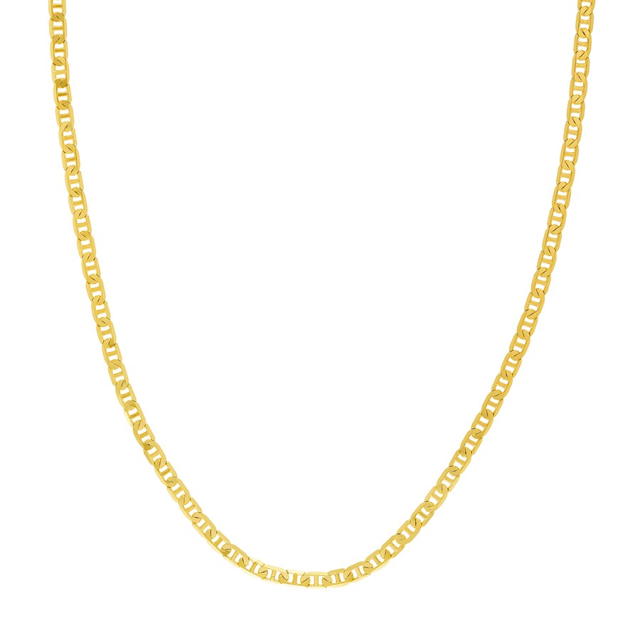 14K Yellow Gold 3.7 mm Mariner Chain w/ Lobster Clasp - 22 in.