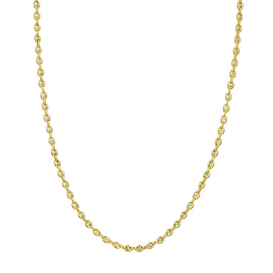 14K Yellow Gold 3.7 mm Puff Mariner Chain - 18 in.