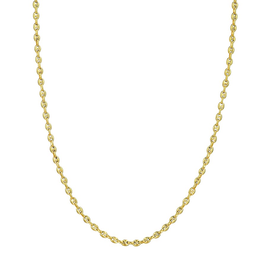 14K Yellow Gold 3.7 mm Puff Mariner Chain - 18 in.