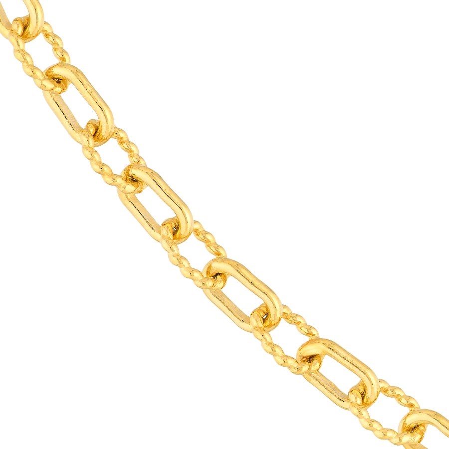 14K Yellow Gold 3.75 mm Alternating Link Chain - 18in.