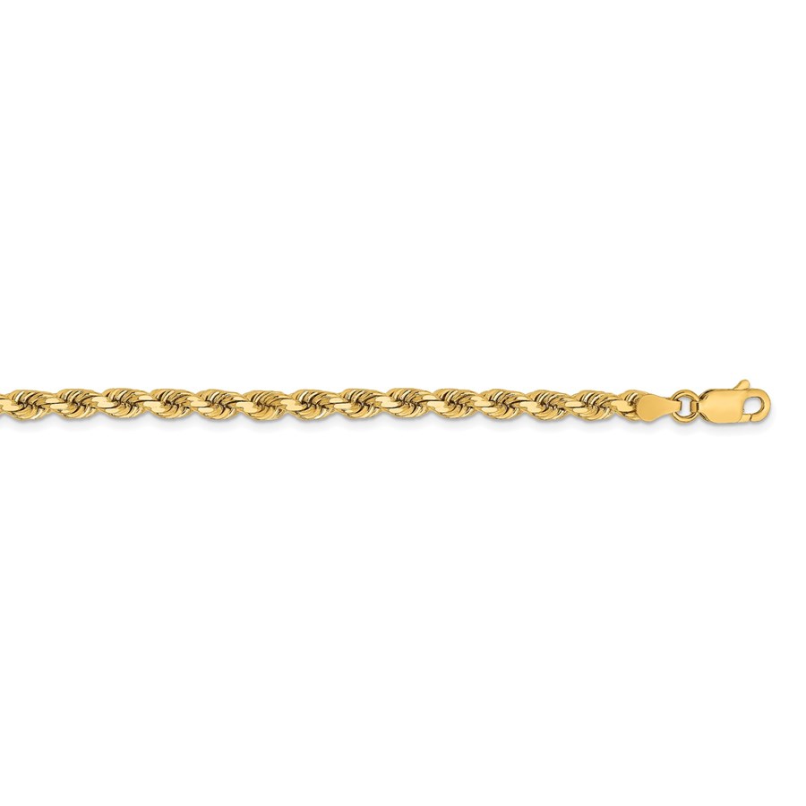 14k Yellow Gold 3.75 mm Diamond Cut Rope Chain - 28 in.