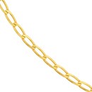 14K Yellow Gold 3.8 mm Long Link Curb Chain - 24in.