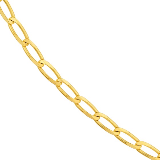14K Yellow Gold 3.8 mm Long Link Curb Chain - 24in.
