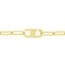 14K Yellow Gold 3.8 mm Paper Clip Bracelet - 7.25 in.