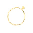 14K Yellow Gold 3.8 mm Paper Clip Bracelet - 7.5 in.