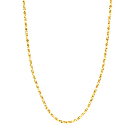 14K Yellow Gold 3.8 mm Rope Chain w/ Lobster Clasp - 24 in.