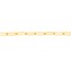 14K Yellow Gold 3.85mm Paperchip Chain Bracelet - 8 in.