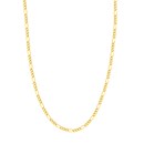 14K Yellow Gold 3.9mm Concave Link Figaro Chain - 24 in.