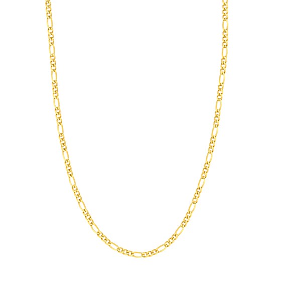 14K Yellow Gold 3.9mm Concave Link Figaro Chain - 24 in. 14K Yellow Gold 3.9mm Concave Link Figaro Chain - 24 in.