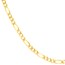 14K Yellow Gold 3.9mm Concave Link Figaro Chain - 24 in.