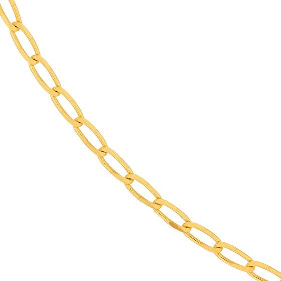 14K Yellow Gold 3 mm Long Link Curb - 22in.