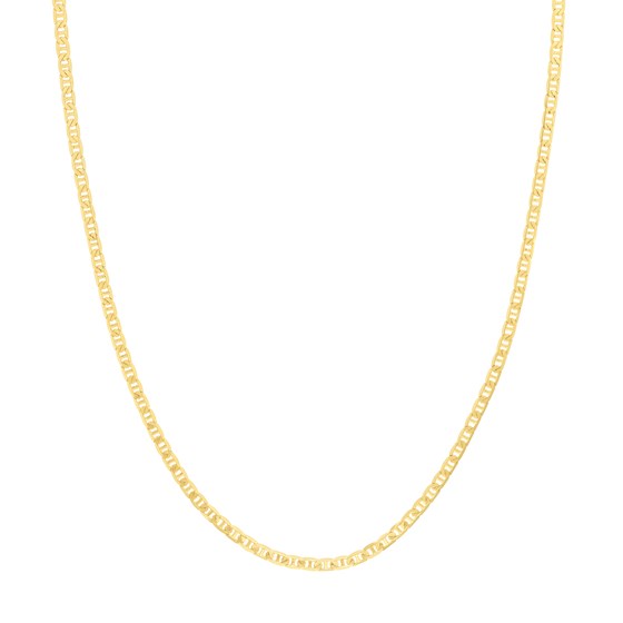 14K Yellow Gold 3 mm Mariner Chain w/ Lobster Clasp - 24 in.
