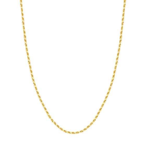 14K Yellow Gold 3 mm Rope Chain w/ Lobster Clasp - 24 in. 14K Yellow Gold 3 mm Rope Chain w/ Lobster Clasp - 24 in.