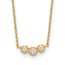 14K Yellow Gold 3 Stone CZ 18in with 2in ext. Necklace - 18 in.