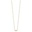 14K Yellow Gold 3 Stone CZ 18in with 2in ext. Necklace - 18 in.