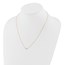 14K Yellow Gold 3 Stone CZ 18in with 2in ext. Necklace - 18 in.