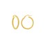14K Yellow Gold 3 X 25 mm Rope Twist Hoops