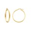 14K Yellow Gold 3 X 35 Half Round Florentine Hoops