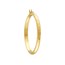 14K Yellow Gold 3 X 35 Half Round Florentine Hoops