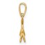 14K Yellow Gold 3D Ballon Puppy Pendant Charm - 14.7 mm