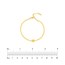 14K Yellow Gold 3D Heart Curb Chain Bracelet - 6.25 -7.25 in.